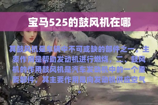 宝马525的鼓风机在哪