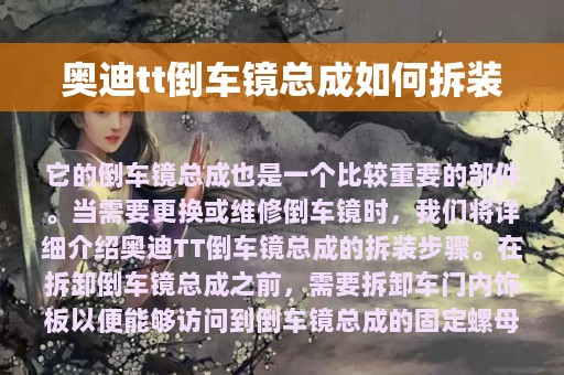 奥迪tt倒车镜总成如何拆装