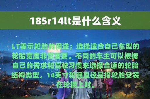 185r14lt是什么含义