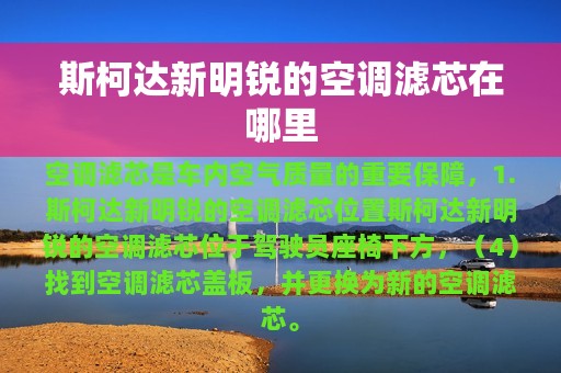 斯柯达新明锐的空调滤芯在哪里