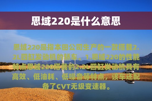 思域220是什么意思