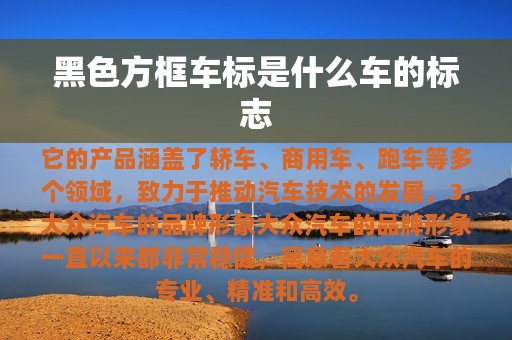 黑色方框车标是什么车的标志