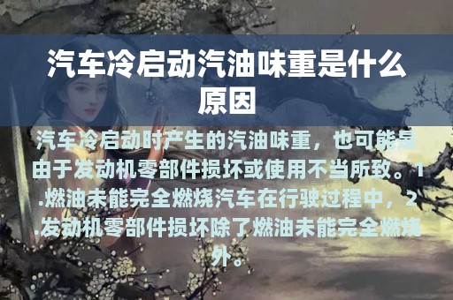 汽车冷启动汽油味重是什么原因