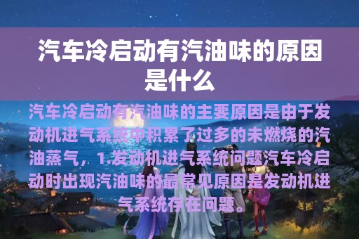 汽车冷启动有汽油味的原因是什么