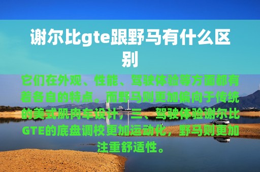 谢尔比gte跟野马有什么区别