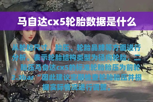 马自达cx5轮胎数据是什么