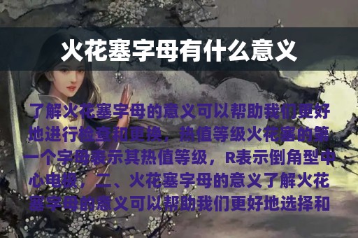 火花塞字母有什么意义