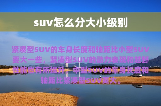 suv怎么分大小级别