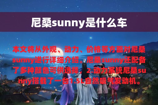 尼桑sunny是什么车