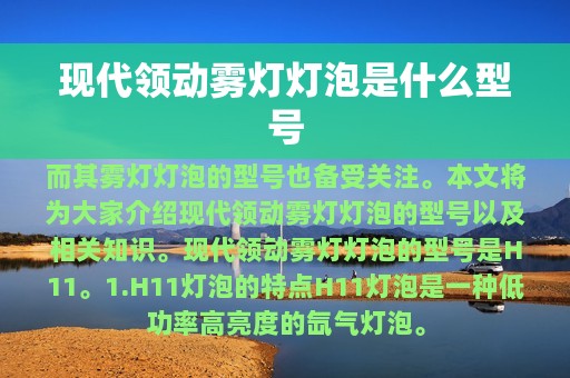 现代领动雾灯灯泡是什么型号