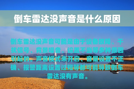 倒车雷达没声音是什么原因