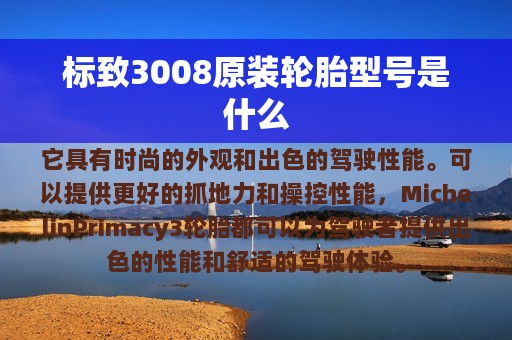 标致3008原装轮胎型号是什么