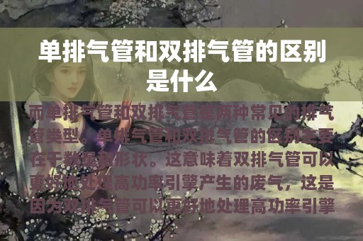 单排气管和双排气管的区别是什么