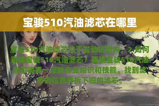 宝骏510汽油滤芯在哪里