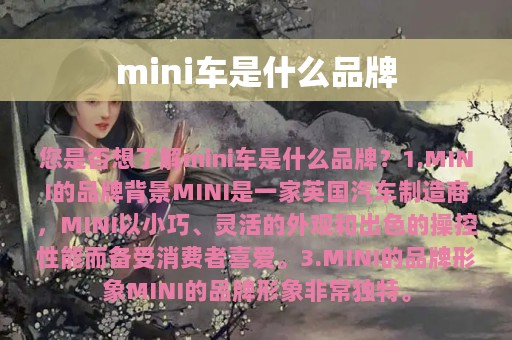 mini车是什么品牌