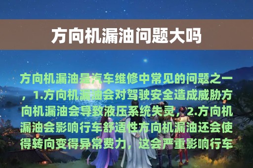 方向机漏油问题大吗