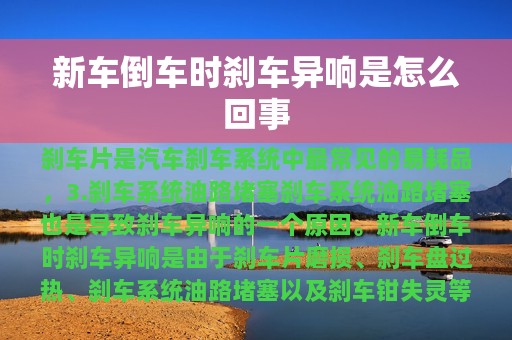 新车倒车时刹车异响是怎么回事