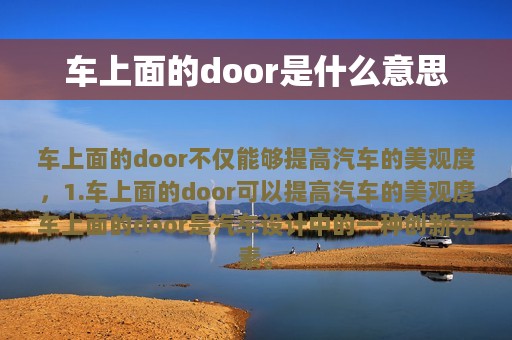 车上面的door是什么意思