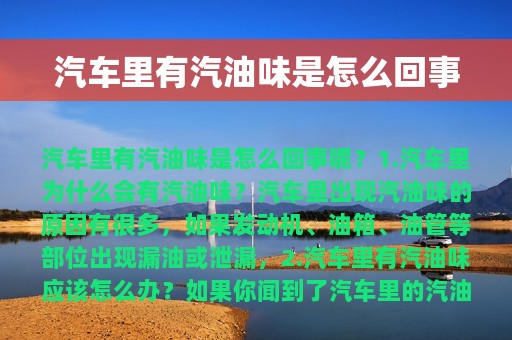 汽车里有汽油味是怎么回事