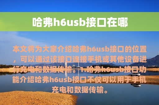 哈弗h6usb接口在哪