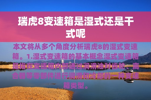 瑞虎8变速箱是湿式还是干式呢