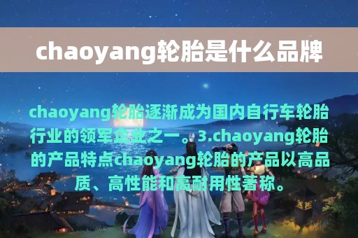 chaoyang轮胎是什么品牌