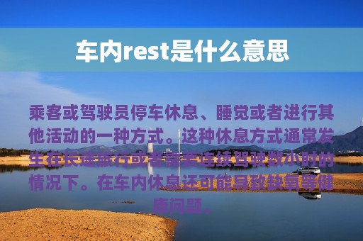 车内rest是什么意思