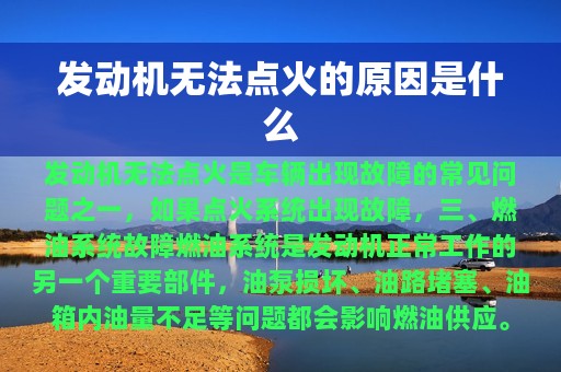 发动机无法点火的原因是什么