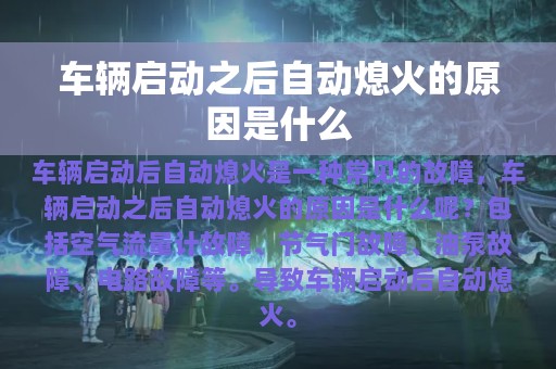 车辆启动之后自动熄火的原因是什么