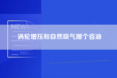 涡轮增压和自然吸气哪个省油