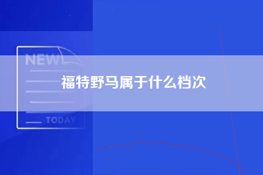 福特野马属于什么档次