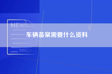 车辆备案需要什么资料