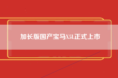 加长版国产宝马X5L正式上市