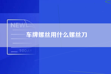 车牌螺丝用什么螺丝刀