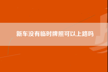 新车没有临时牌照可以上路吗