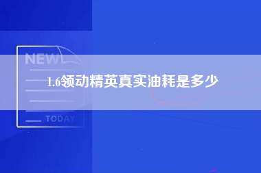 1.6领动精英真实油耗是多少