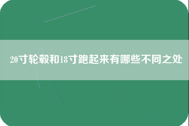 20寸轮毂和18寸跑起来有哪些不同之处