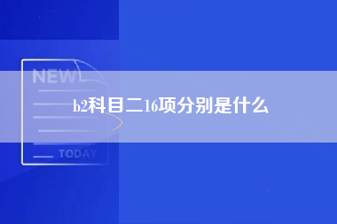 b2科目二16项分别是什么