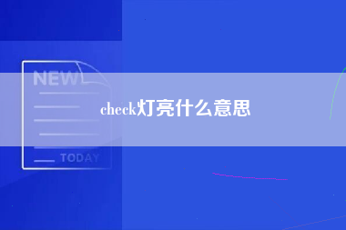 check灯亮什么意思