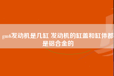 gm6发动机是几缸 发动机的缸盖和缸体都是铝合金的