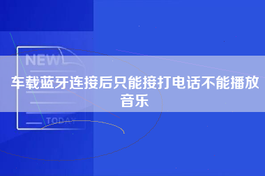 车载蓝牙连接后只能接打电话不能播放音乐