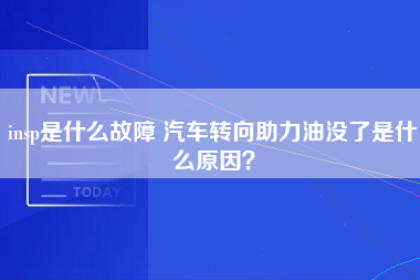 insp是什么故障 汽车转向助力油没了是什么原因？