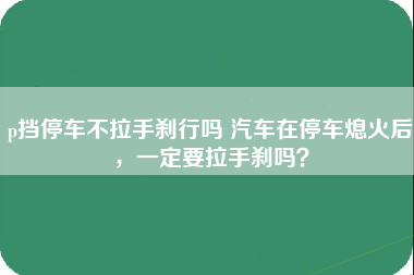 p挡停车不拉手刹行吗 汽车在停车熄火后，一定要拉手刹吗？