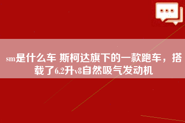 sm是什么车 斯柯达旗下的一款跑车，搭载了6.2升v8自然吸气发动机