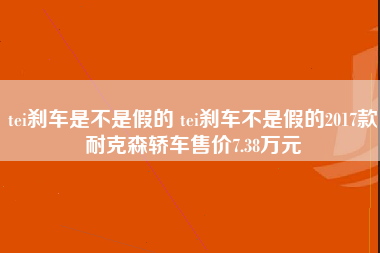 tei刹车是不是假的 tei刹车不是假的2017款耐克森轿车售价7.38万元