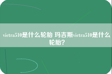 victra510是什么轮胎 玛吉斯victra510是什么轮胎？