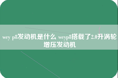 wey p8发动机是什么 weyp8搭载了2.0升涡轮增压发动机