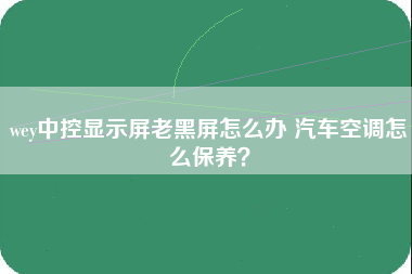 wey中控显示屏老黑屏怎么办 汽车空调怎么保养？