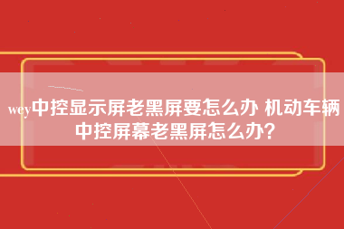 wey中控显示屏老黑屏要怎么办 机动车辆中控屏幕老黑屏怎么办？