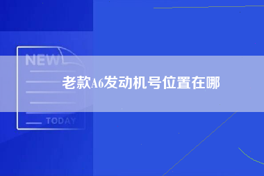 ​老款A6发动机号位置在哪